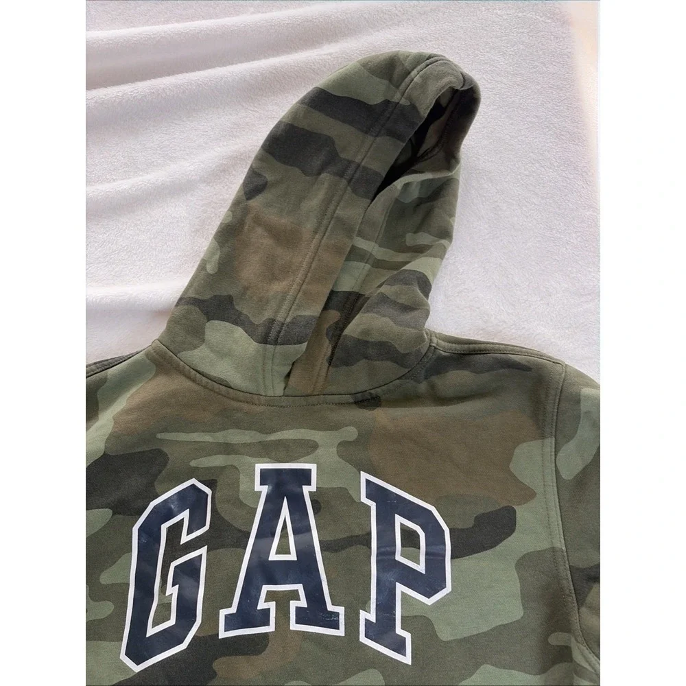 Gap Hoodie Kids XL (12-13)  Camouflage Cotton Graphic Print  Retro Grunge 90s‎